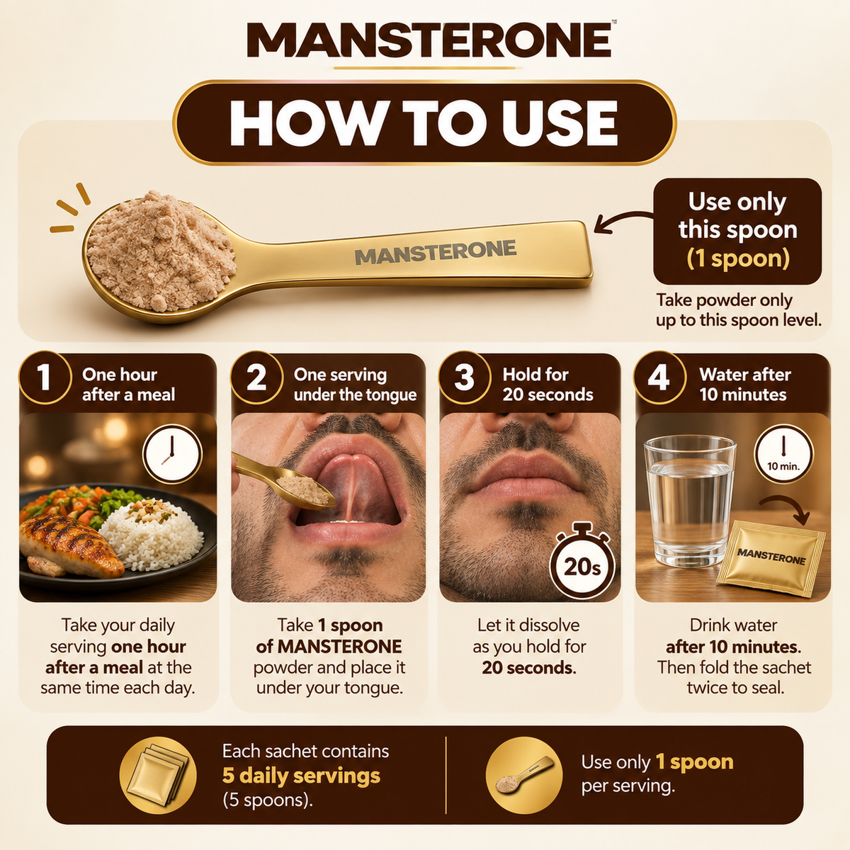 Mansterone — 1 Box (2 Sachets)